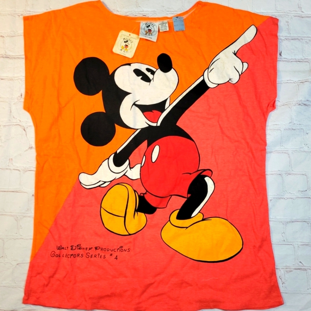 Vtg NOS Nwt Walt Disney Productions Mickey Mouse Collector Series #4 Shirt Large